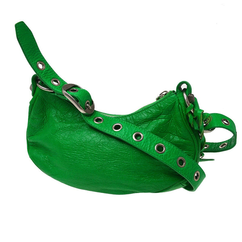 Balenciaga Le Cagole Giant Studs Leather Green Bag