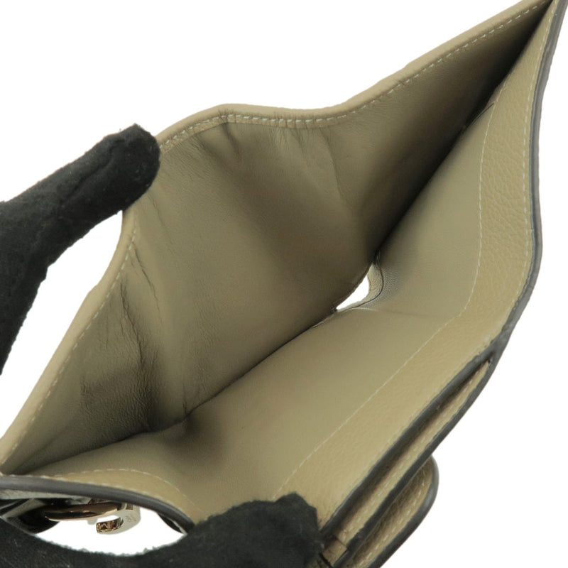 Chloe Alphabet Trifold Leather Khaki Accessory