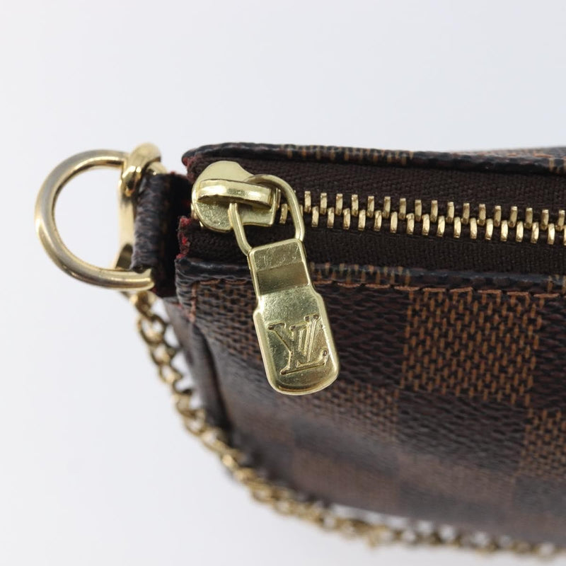 Louis Vuitton Pochette Accessoires Damier Ebene Brown Canvas Bag