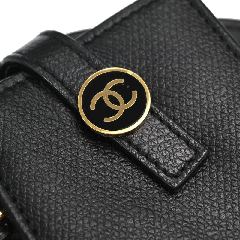 Chanel Cigarette Case Caviar Black Leather Bag