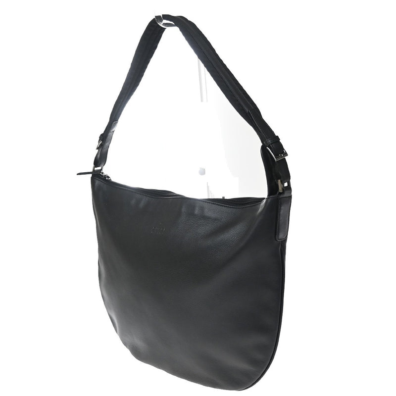 Gucci Vintage Web Half Moon Leather Black Bag