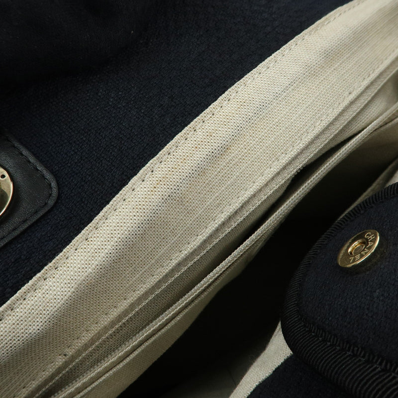 Chanel Deauville Denim Black Canvas Bag