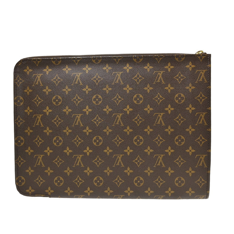 Louis Vuitton Poche Documents Monogram Canvas Brown Bag