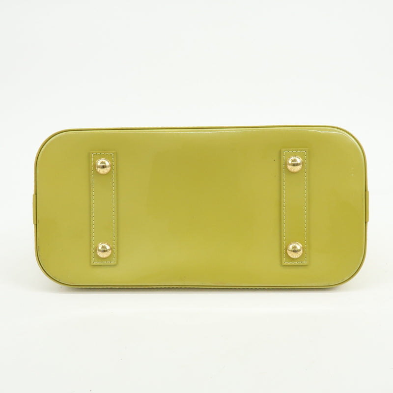 Louis Vuitton Alma Monogram Vernis Green Patent_leather Bag