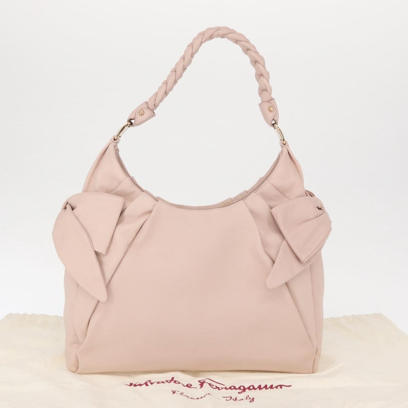 Salvatore Ferragamo Vala Leather Pink Bag