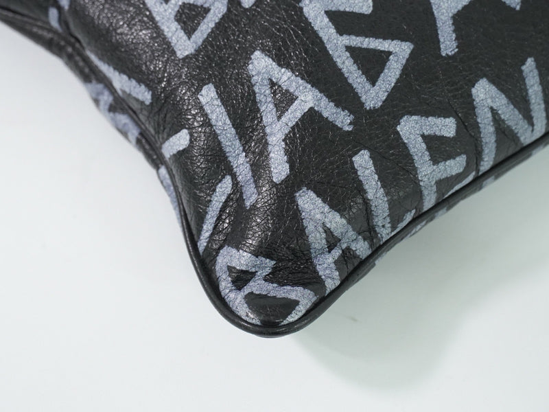Balenciaga Graffiti Leather Black Bag