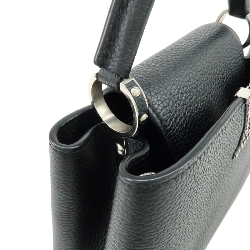 Louis Vuitton Capucines Fleur De Lys Taurillon Leather Black Bag