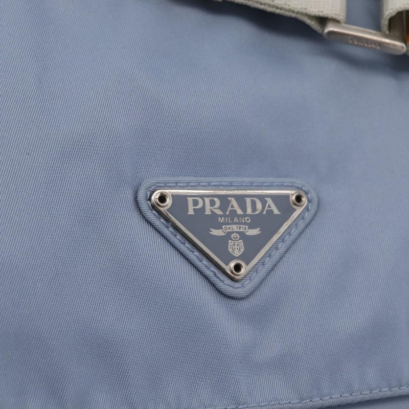 Prada Double Buckle Flap Messenger Re-Nylon Blue