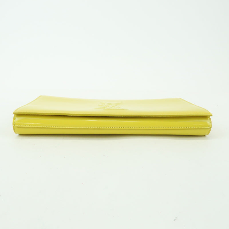 Saint Laurent Belle De Jour Clutch Patent Yellow Patent_leather
