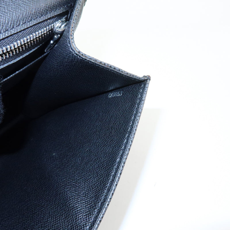Louis Vuitton Selenga Pochette Taiga Leather Black Bag