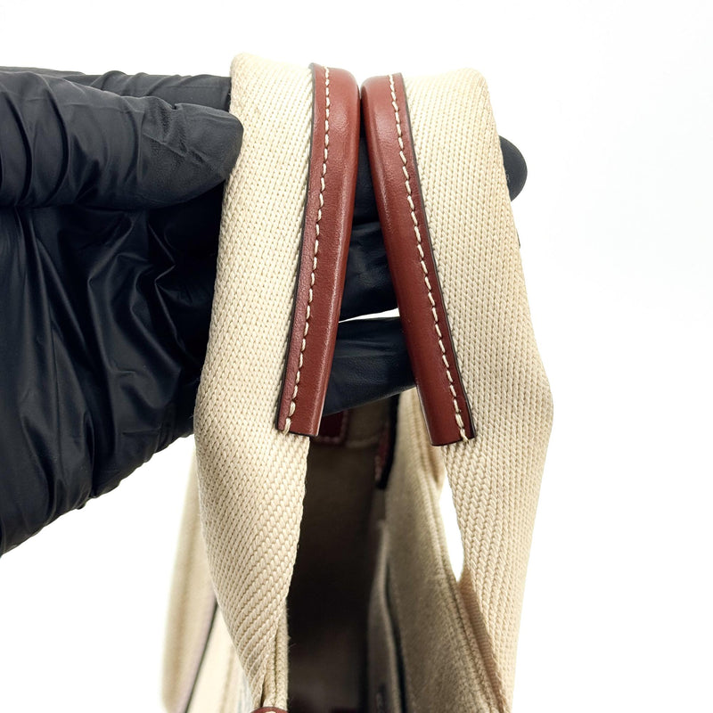 Chloe Woody Canvas With Leather Brown Bag