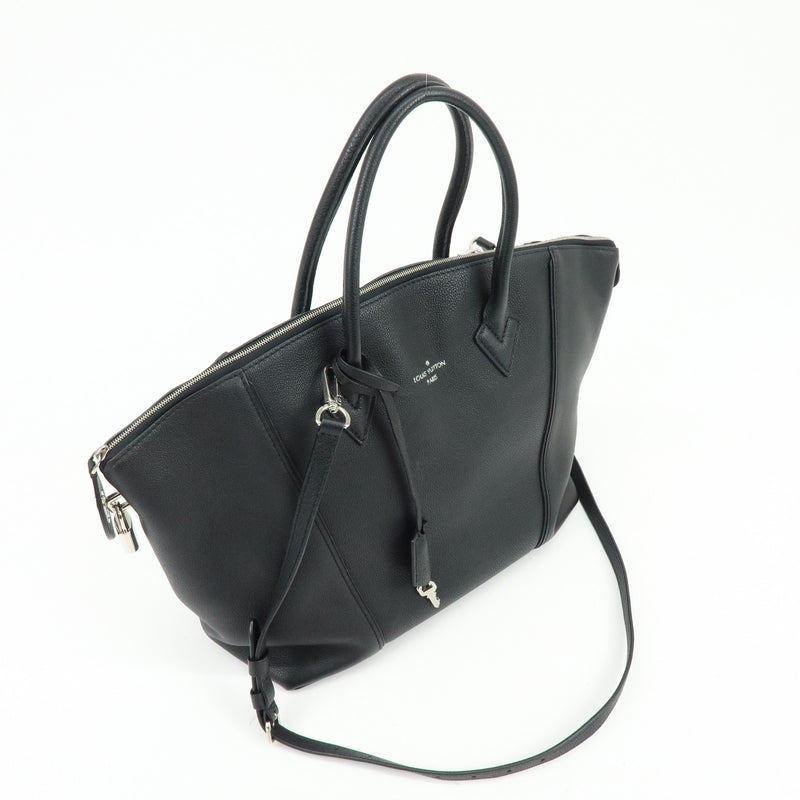 Louis Vuitton Soft Lockit Leather Black Bag