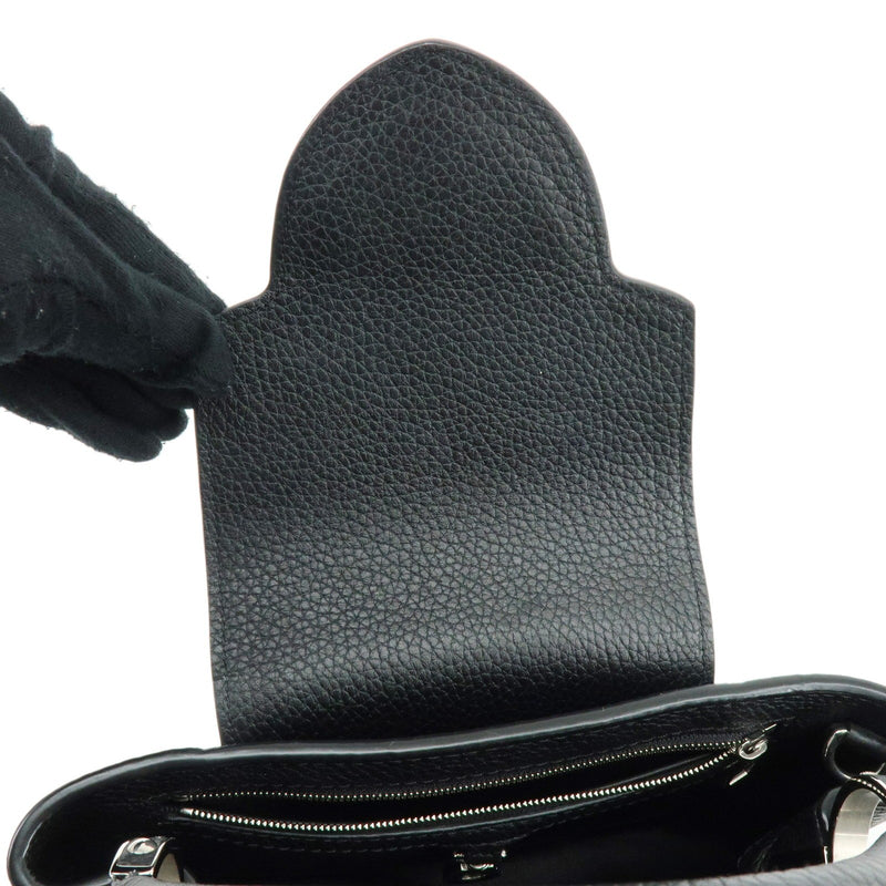 Louis Vuitton Capucines Fleur De Lys Taurillon Leather Black Bag