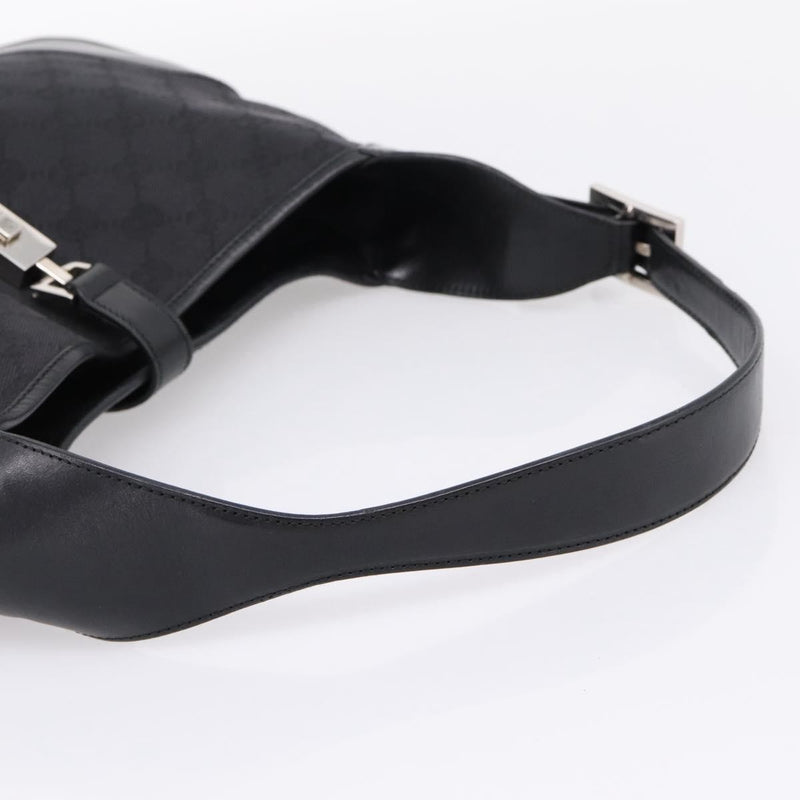 Gucci Jackie O Hobo Gg Canvas With Leather Black