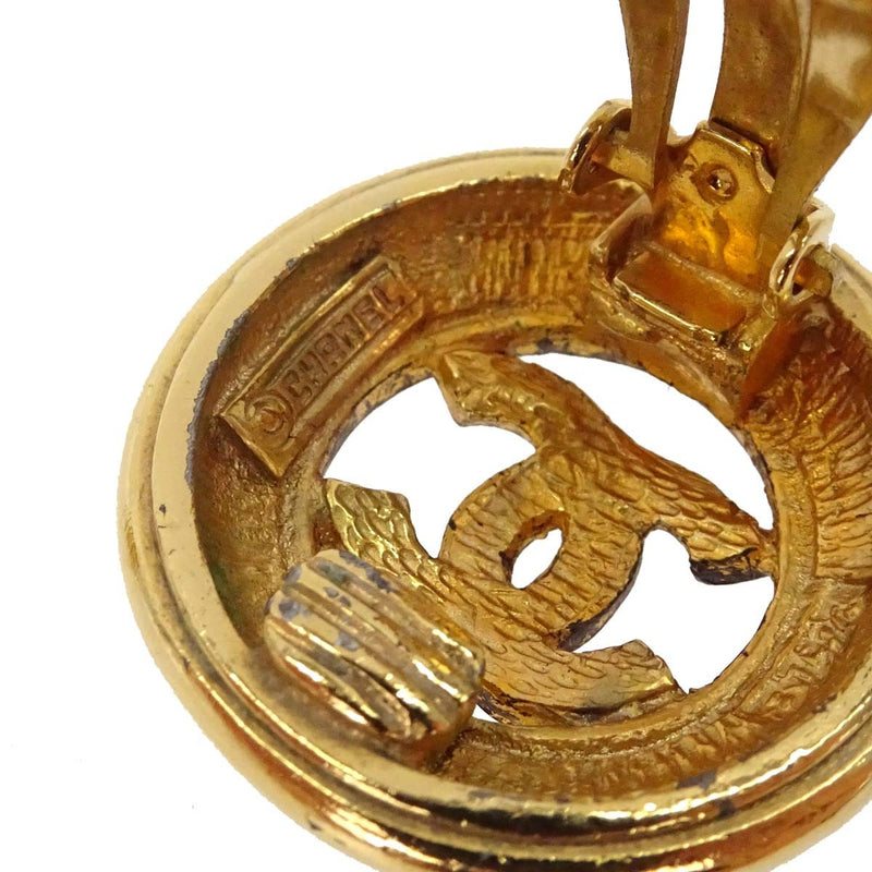 Chanel Cc Button Clip-On Metal Gold Gold_plated Bijoux