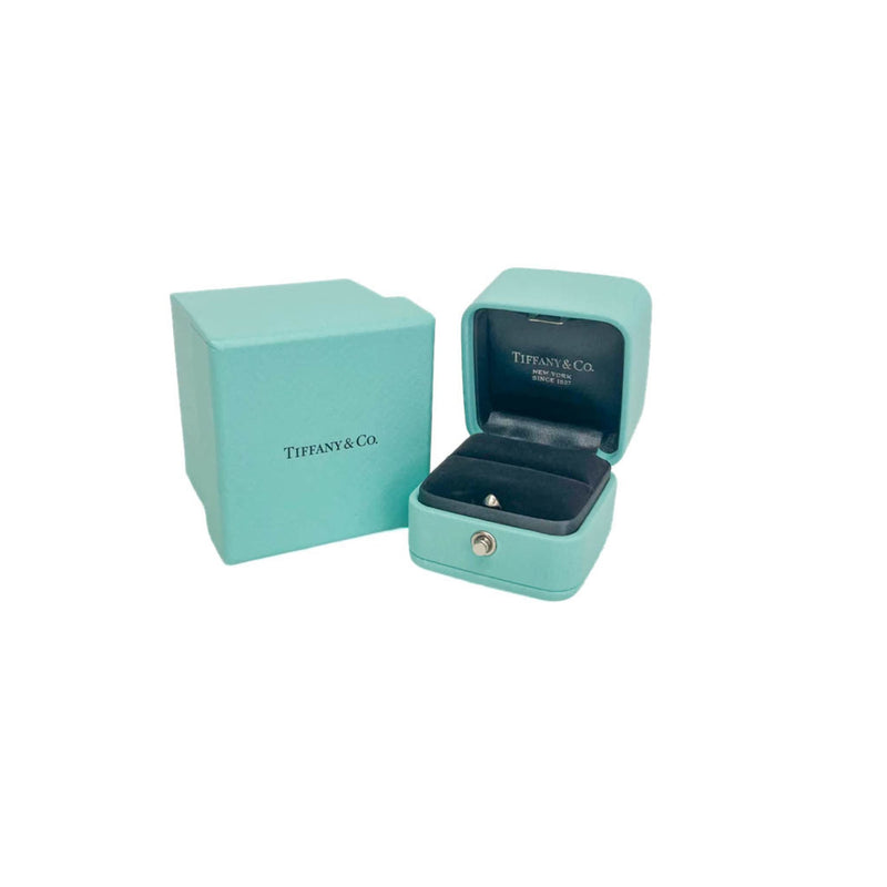 Tiffany & Co. Harmony Solitaire Platinum And Pave Diamonds With Rbc Diamond G-Vs1 Silver Bijoux