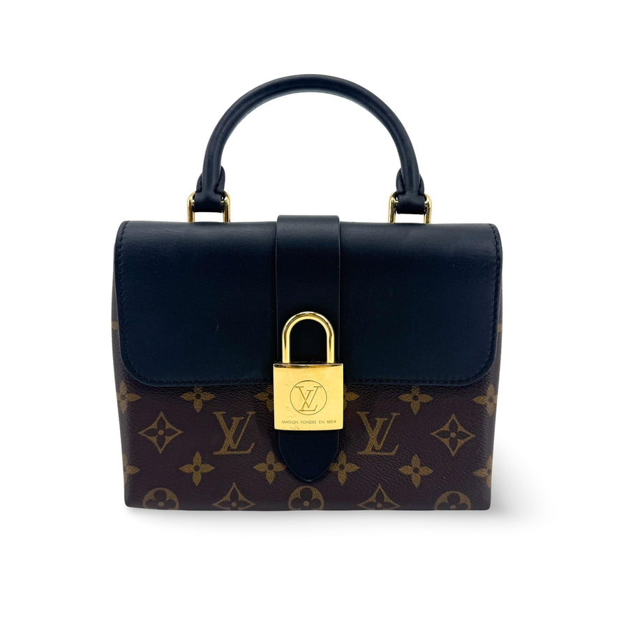 Louis Vuitton Locky Monogram Canvas With Leather Black Bag