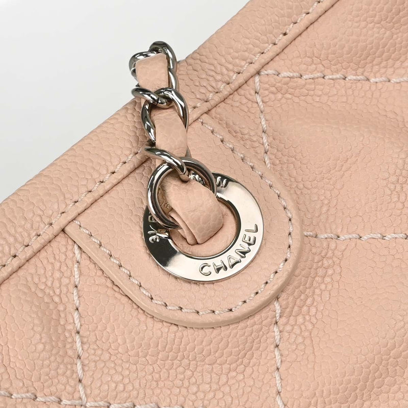 Chanel On The Road Quilted Leather Pink Bag