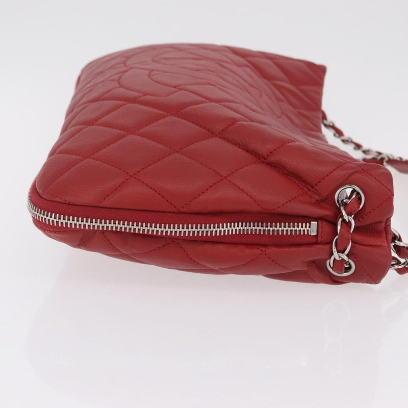 Chanel Timeless Cc Expandable Quilted Caviar Red Leather Bag
