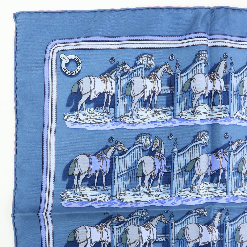 Hermes Carré 42 Silk Blue Accessory