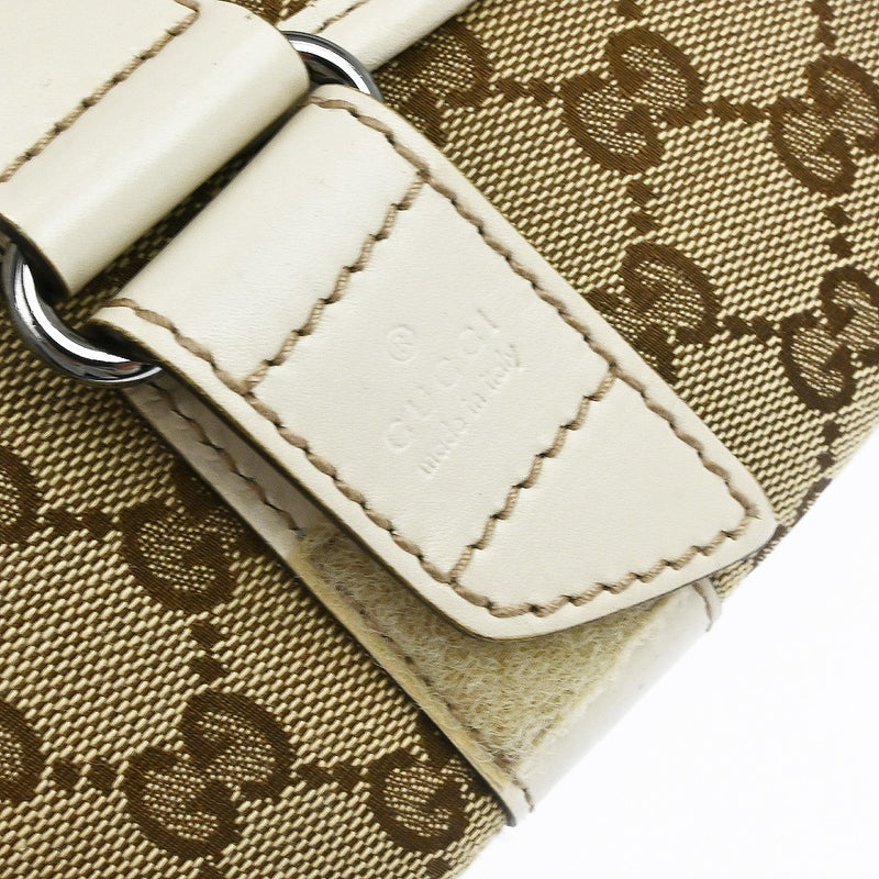 Gucci Waist Belt Bag (outlet) Gg Canvas And Leather Beige