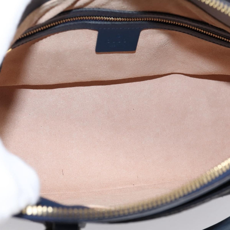 Gucci Linea A Convertible Guccissima Leather Navy Bag