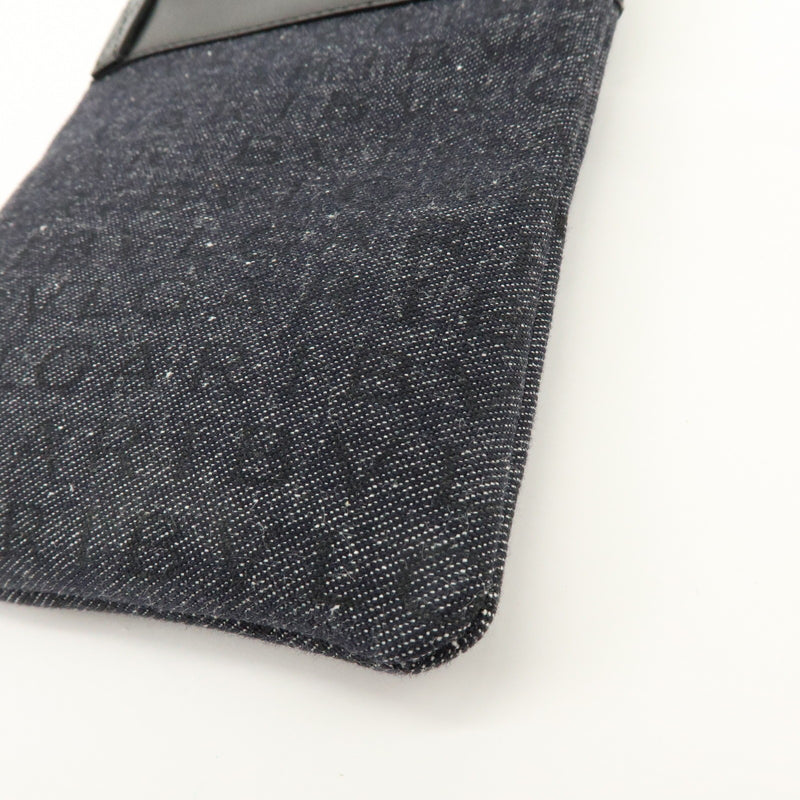 Bvlgari Logomania Canvas With Leather Black Denim_jeans Bag