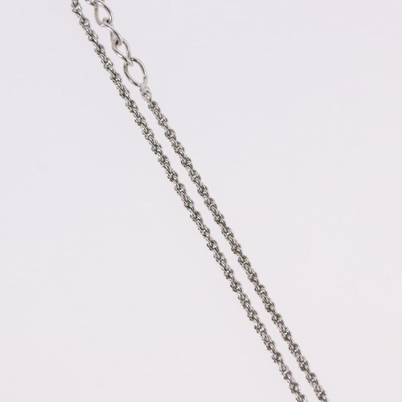 Christian Dior Vintage Circle Pendant Metal Silver Bijoux