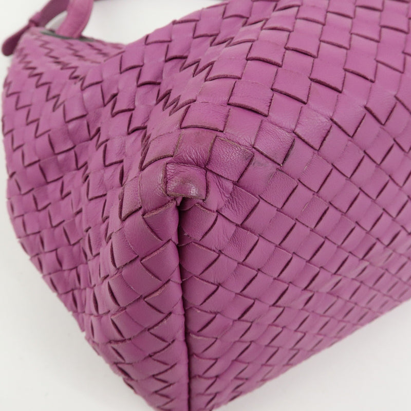 Bottega Veneta Garda Intrecciato Nappa Purple Leather Bag
