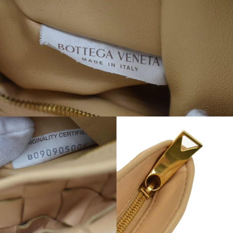 Bottega Veneta Bv Twist Intrecciato Nappa Beige Leather Bag