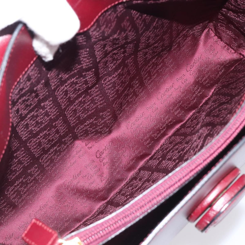 Cartier Must De Leather Burgundy Bag