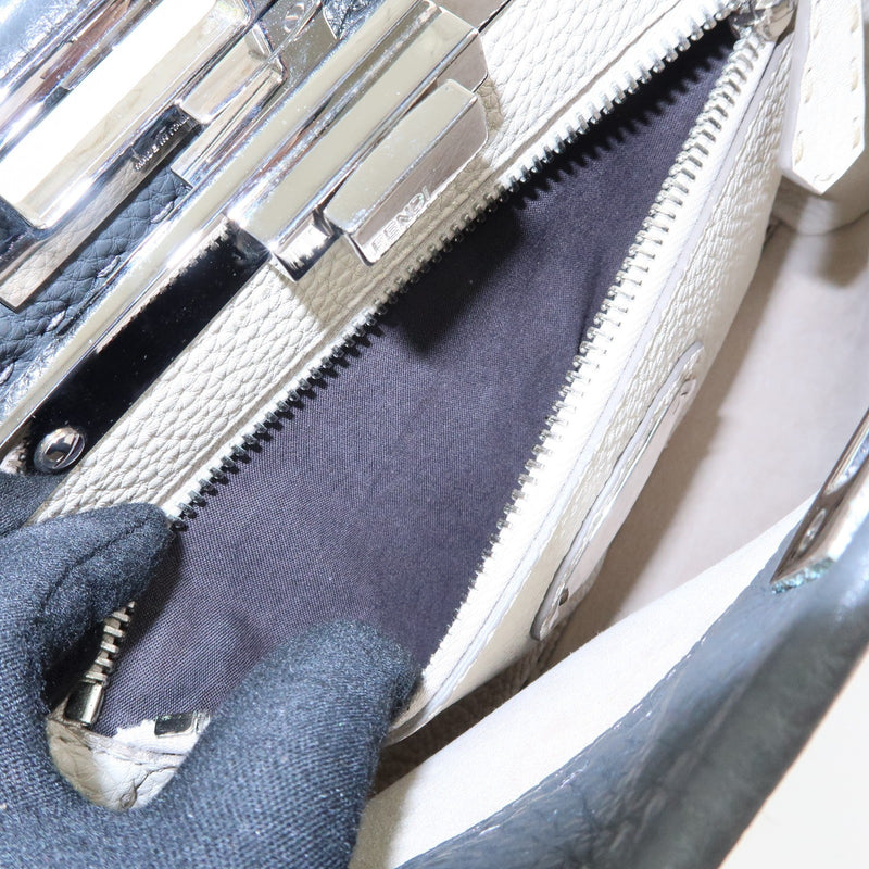 Fendi Selleria Peekaboo Leather Gray Bag