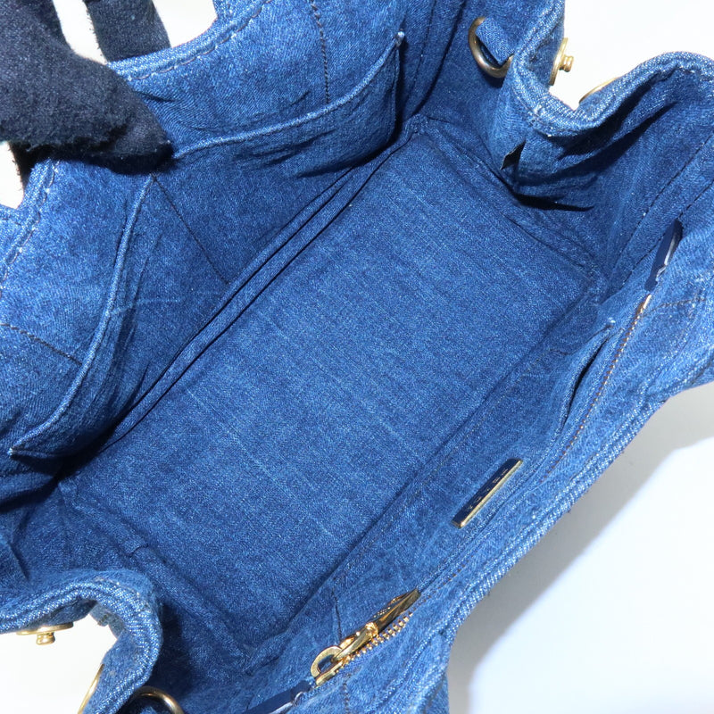 Prada Canapa Convertible Denim Blue Denim_jeans Bag