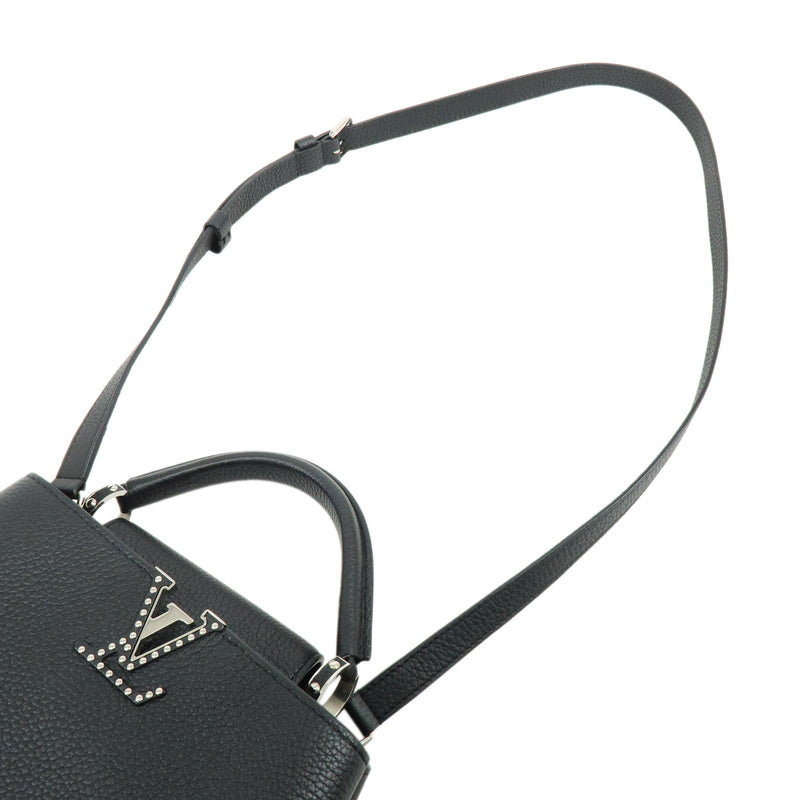 Louis Vuitton Capucines Fleur De Lys Taurillon Leather Black Bag