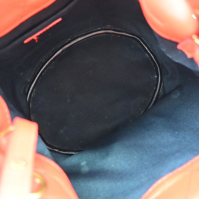 Balenciaga Touch B. Bucket Quilted Leather Red Bag