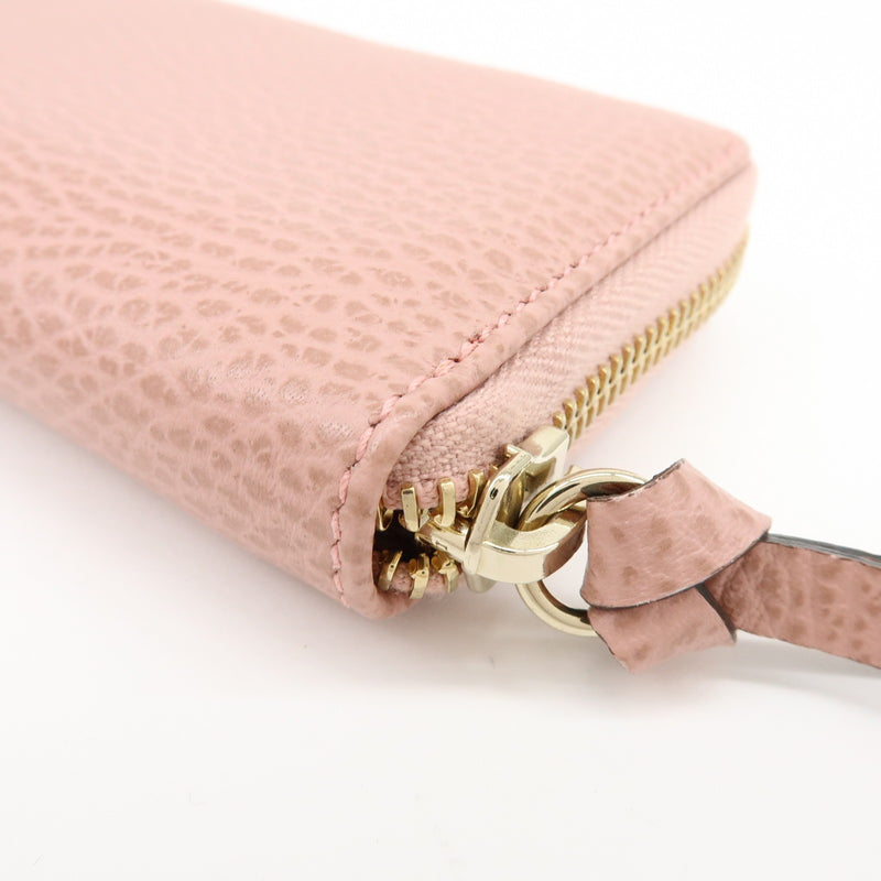 Gucci Swing Zip Around Leather Pink Accessory