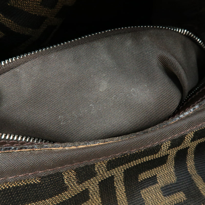 Fendi Flap Hobo Zucca Canvas Brown