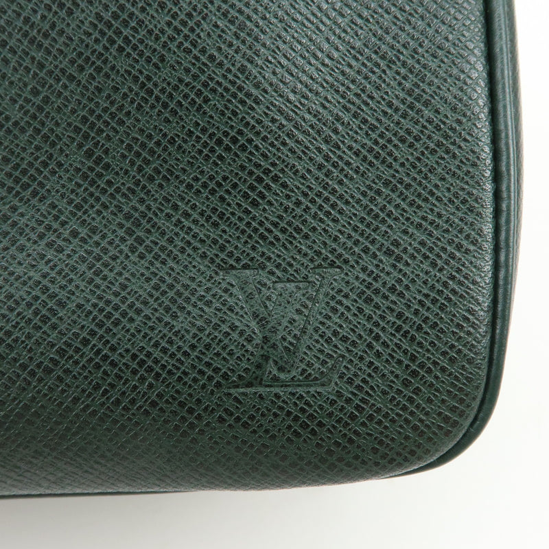 Louis Vuitton Toiletry Pouch Taiga Leather Green