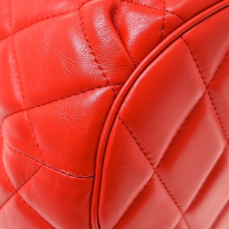 Balenciaga Touch B. Bucket Quilted Leather Red Bag