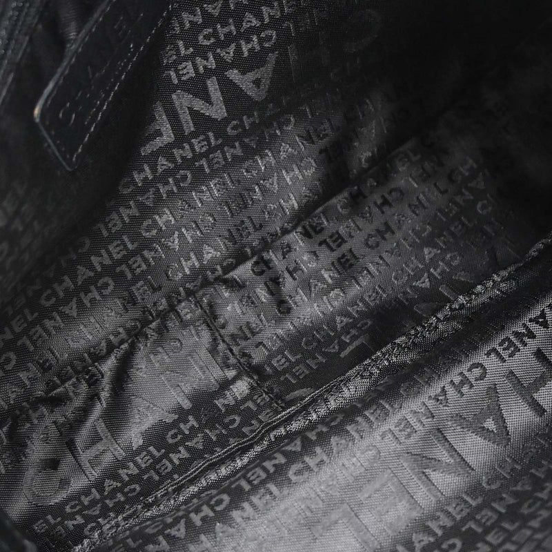 Chanel Camellia Chain Embossed Suede Black Bag