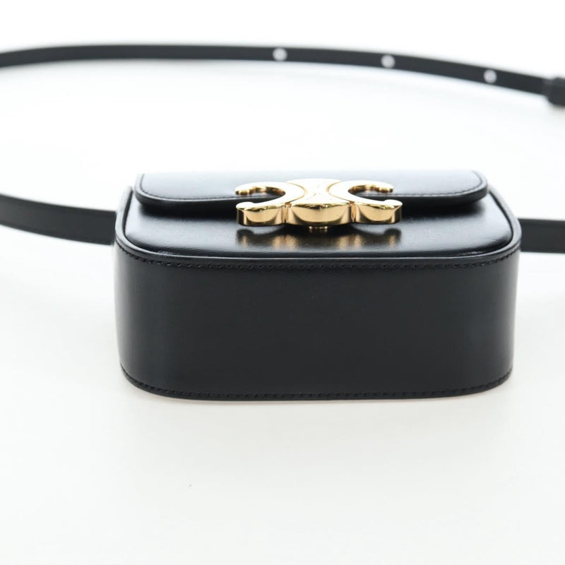 Celine Triomphe Smooth Calfskin Black Leather Bag