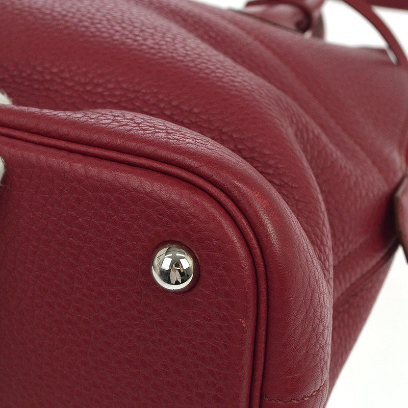 Hermes Bolide Clemence Red Leather Bag
