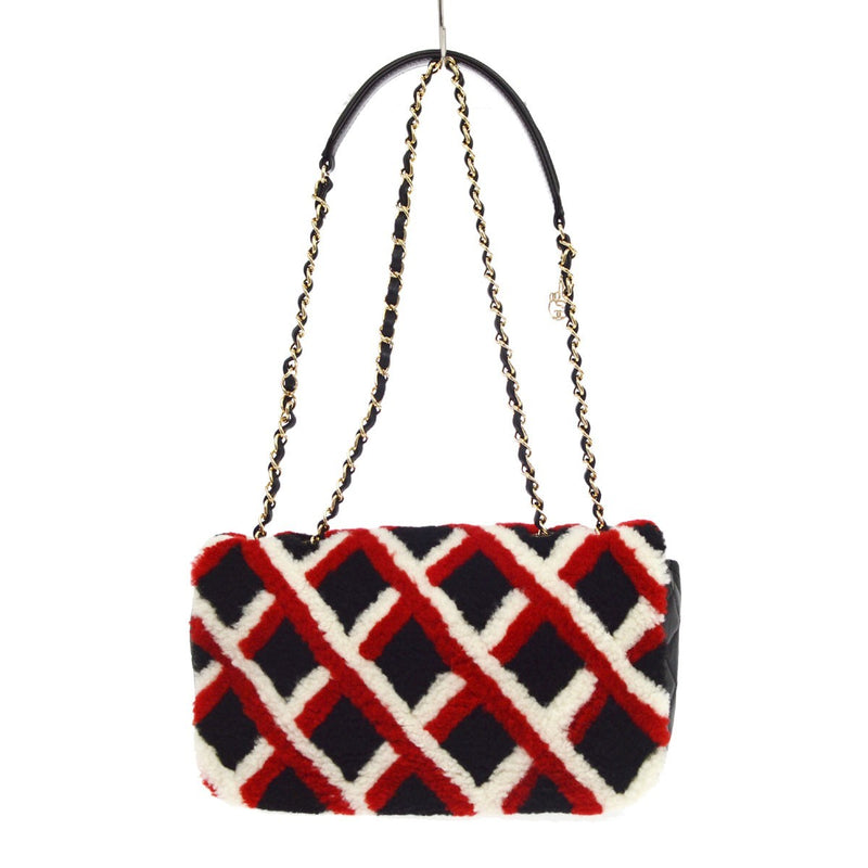 Chanel Emoticon Cc Flap Shearling With Quilted Lambskin Multicolour Leather Bag