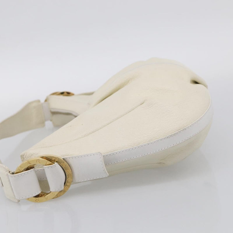 Bvlgari Shoulder Leather White Bag
