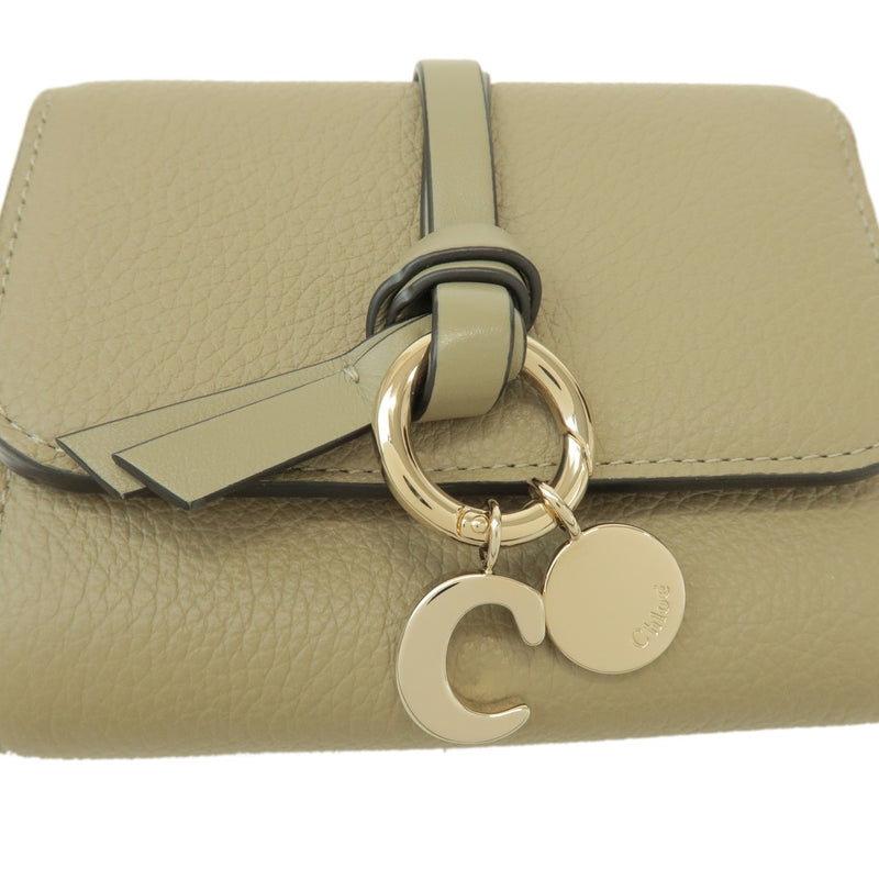 Chloe Alphabet Trifold Leather Khaki Accessory