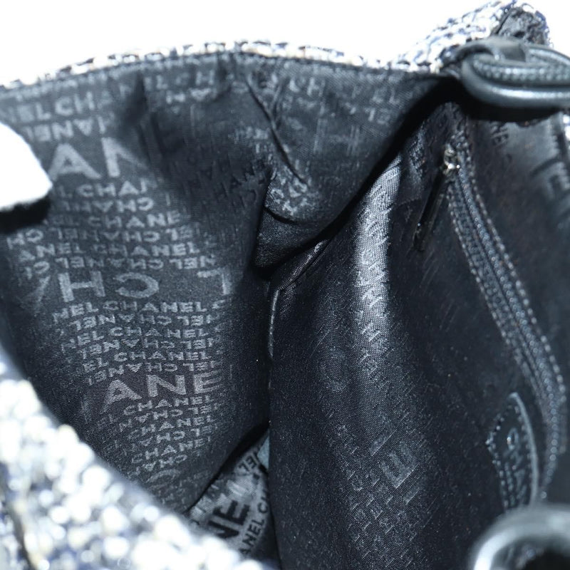 Chanel Camellia Messenger Tweed Black