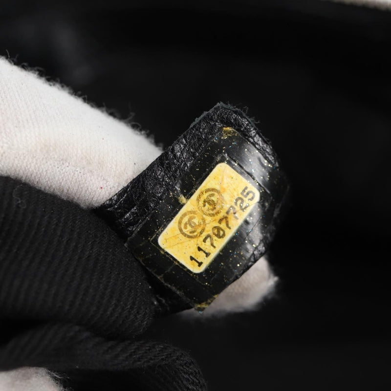 Chanel Optic Coco Bowler Printed Coated Canvas With Caviar Black Bag