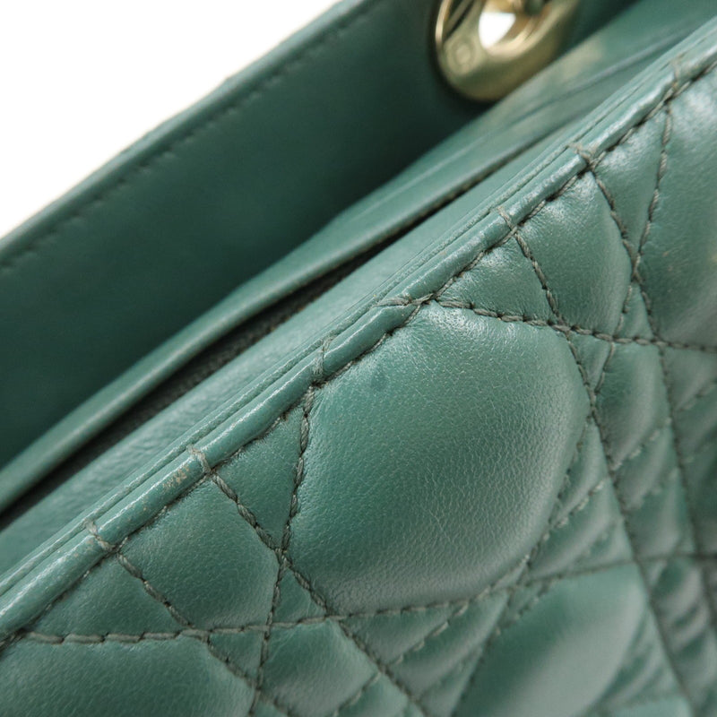 Christian Dior Lady Green Leather Bag