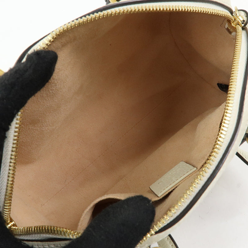 Gucci Ophidia Boston Leather White Bag