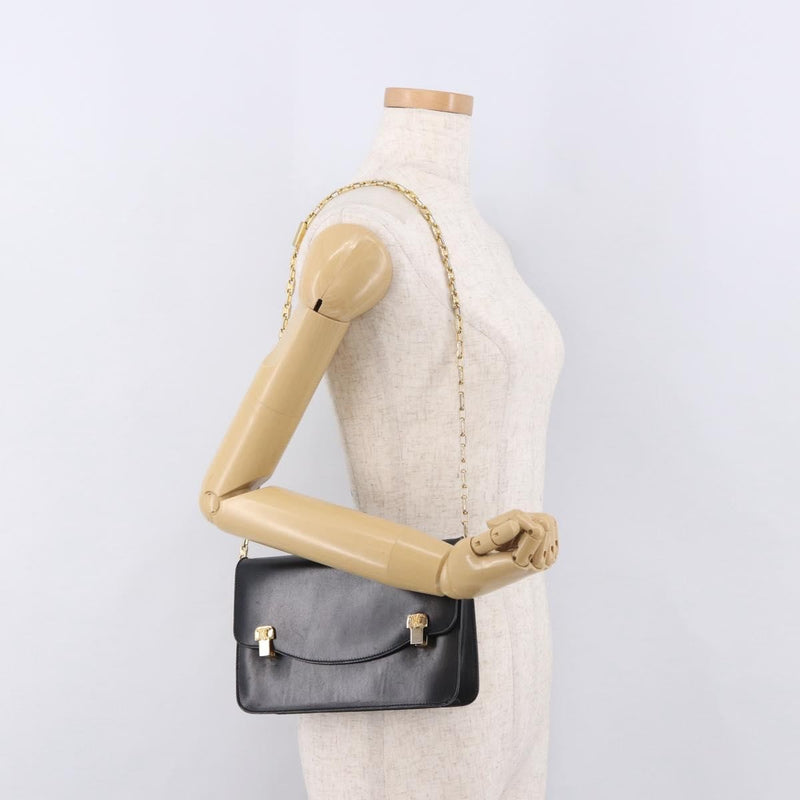 Celine Shoulder Leather Black Bag